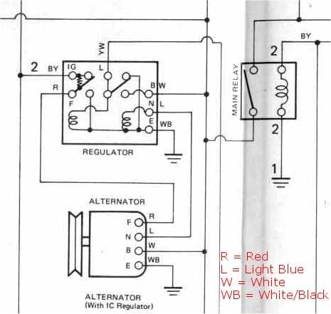 wiring diagram for alternator with external regulator