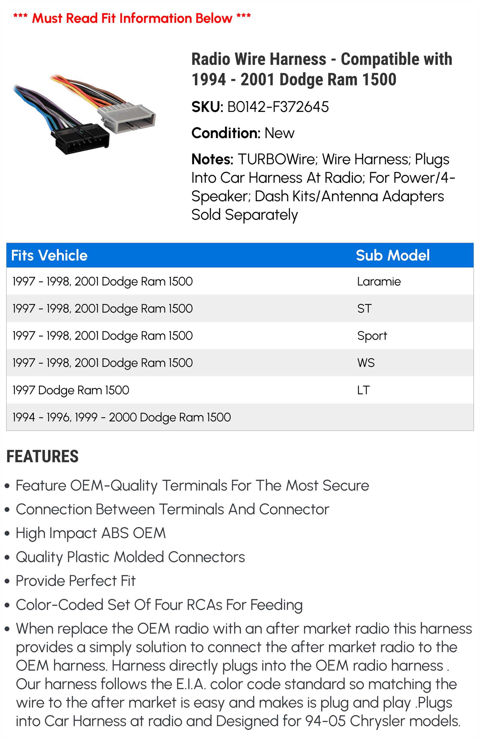 2001 dodge ram radio wiring diagram