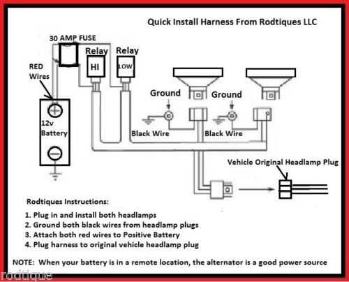 headlight relay wiring diagram