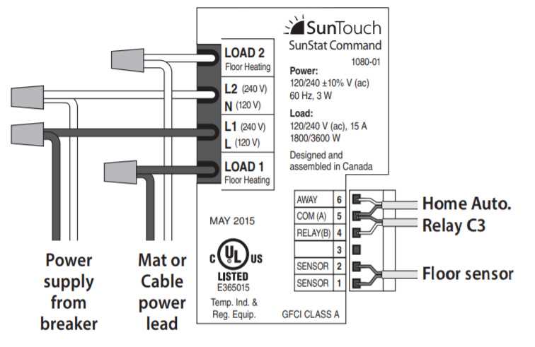 heated floor thermostat wiring diagram