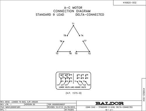 3 phase 9 lead motor wiring diagram