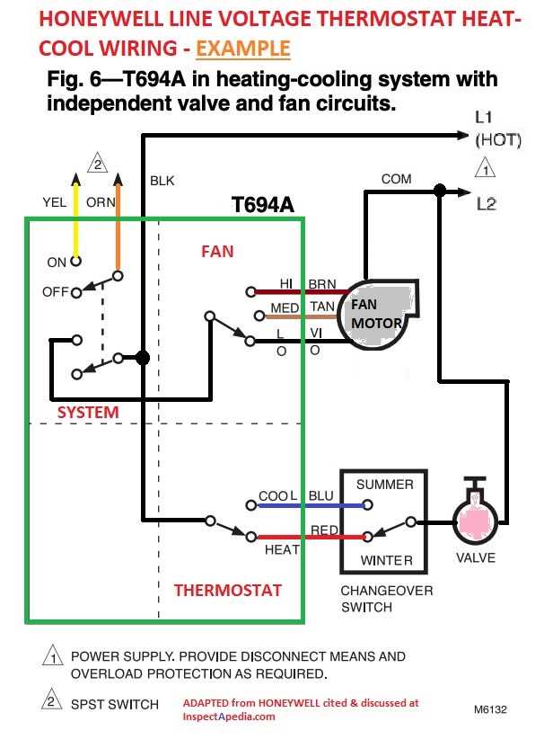 4 wire baseboard thermostat wiring diagram