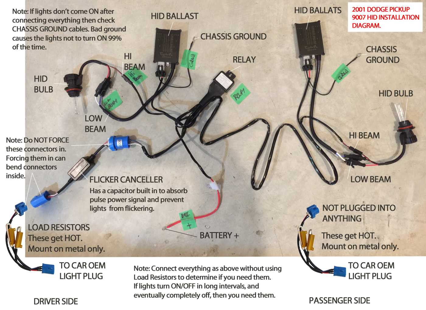 hid headlight wiring diagram