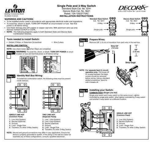 leviton 3 way switch wiring diagrams