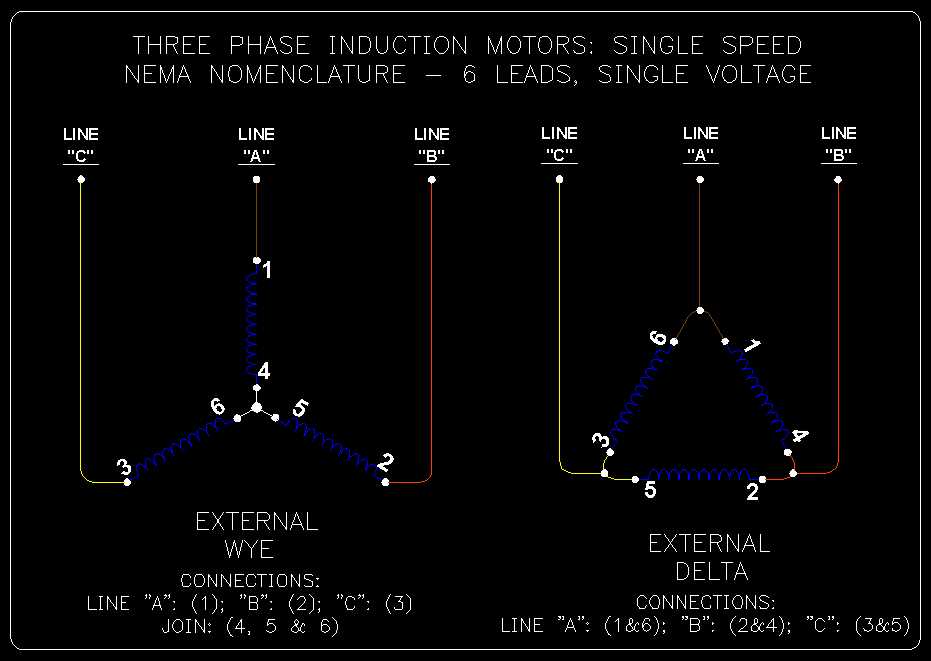 3 phase motor wiring diagram 12 leads