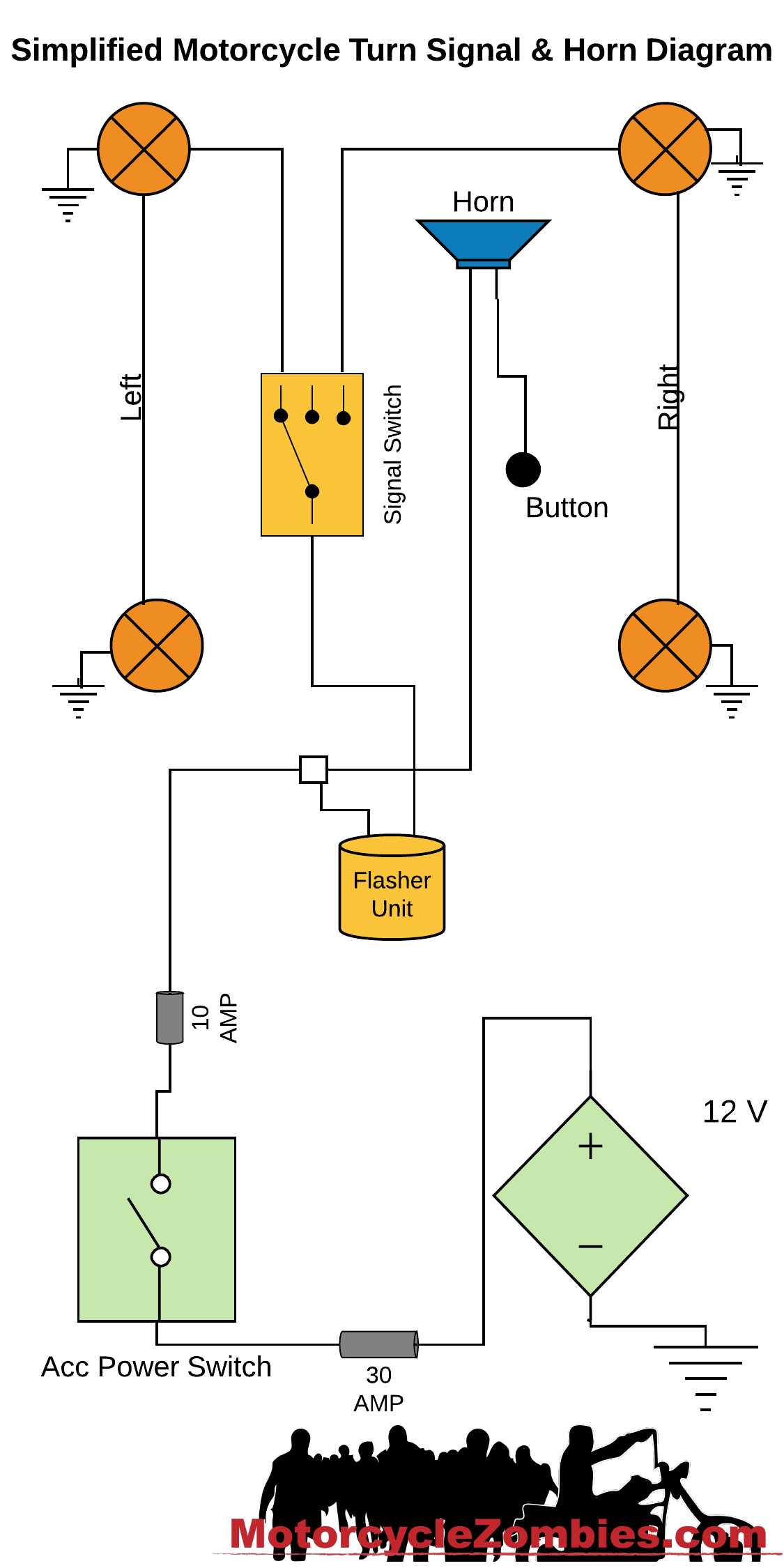 honda shadow turn signal wiring diagram