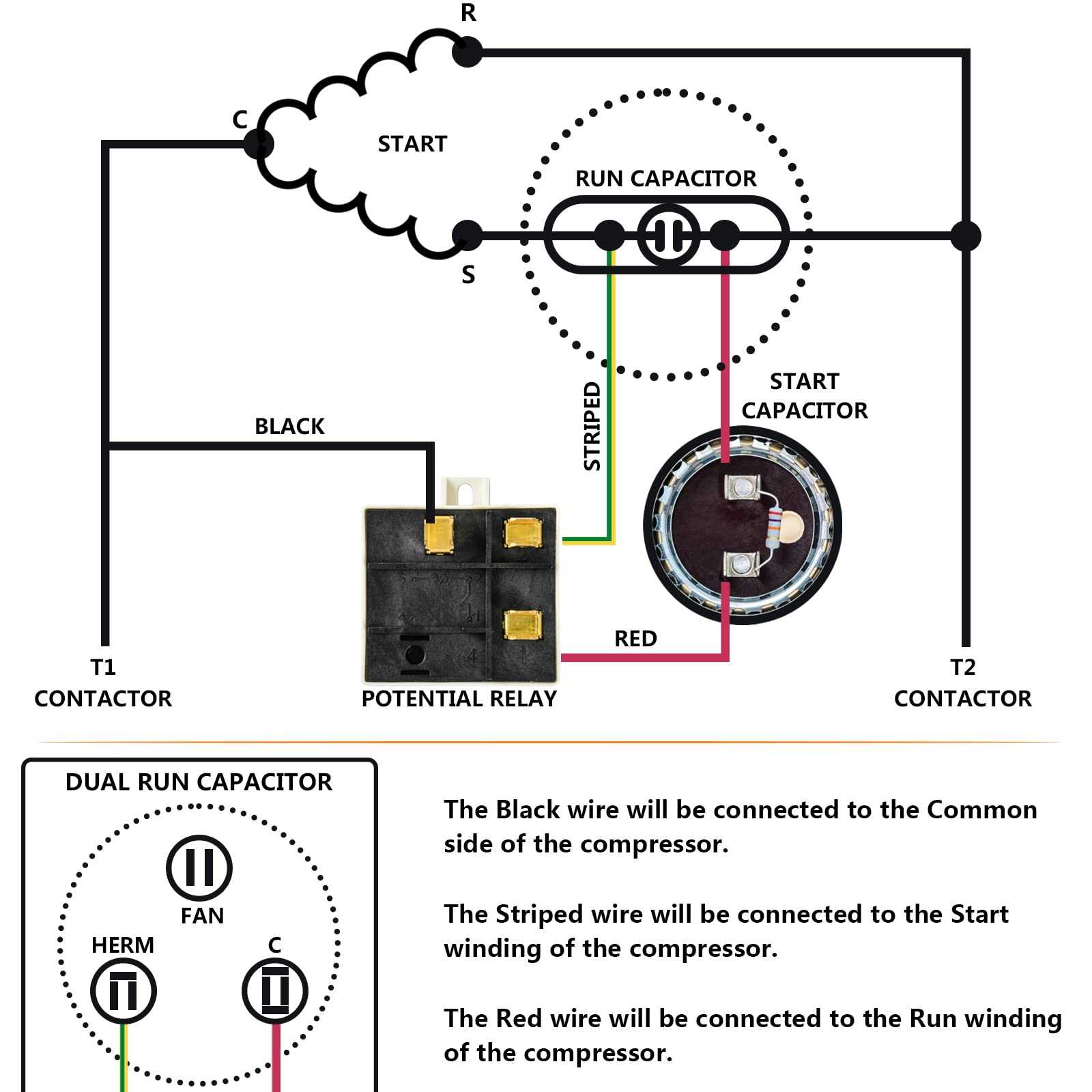 dual run capacitor wiring diagram