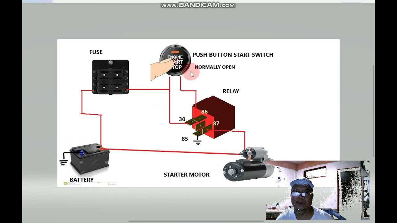 ignition switch push button start wiring diagram