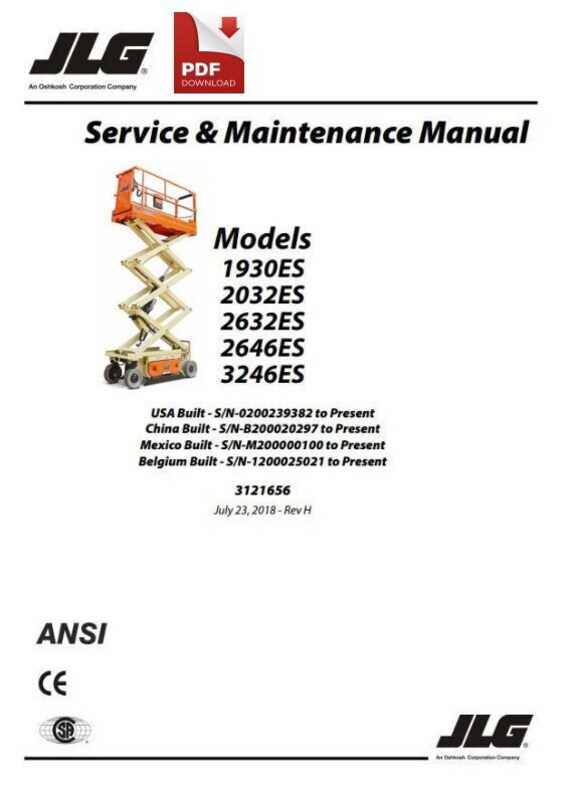 jlg scissor lift wiring diagram