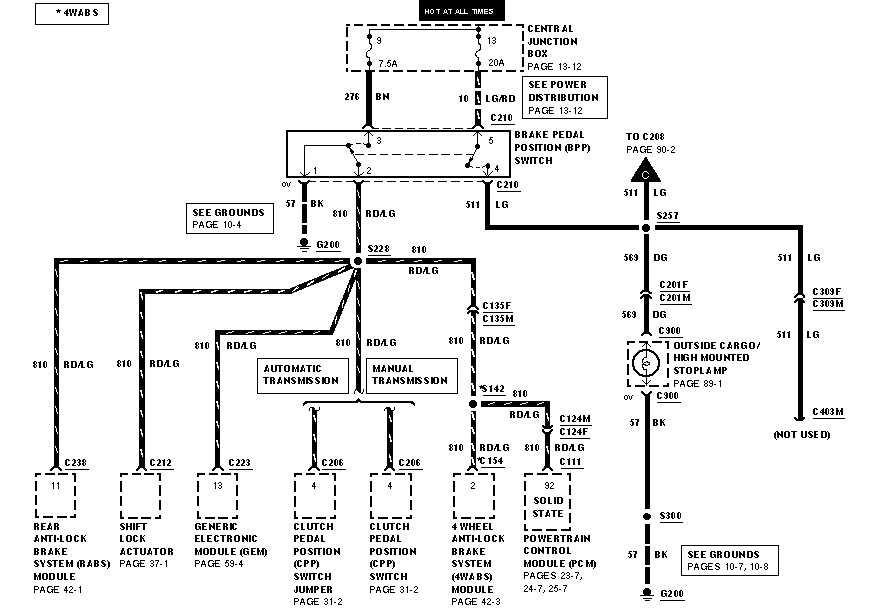 1996 ford ranger radio wiring diagram