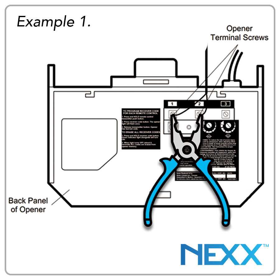 chamberlain garage door opener wiring diagram