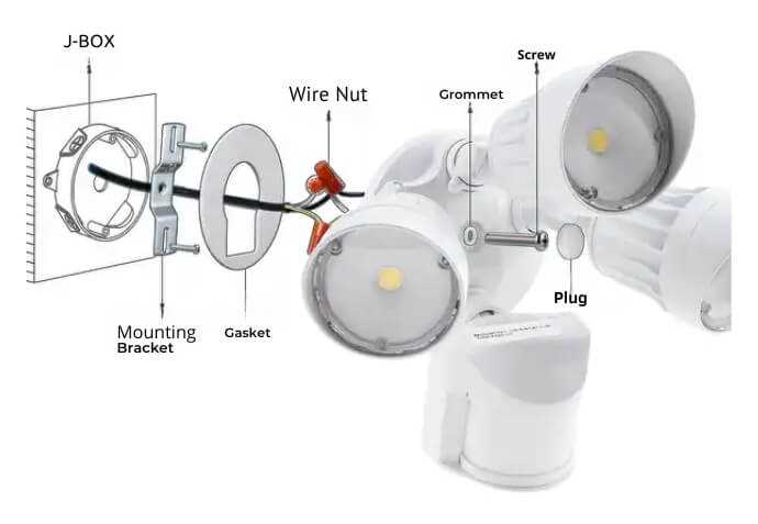 flood light wiring diagram