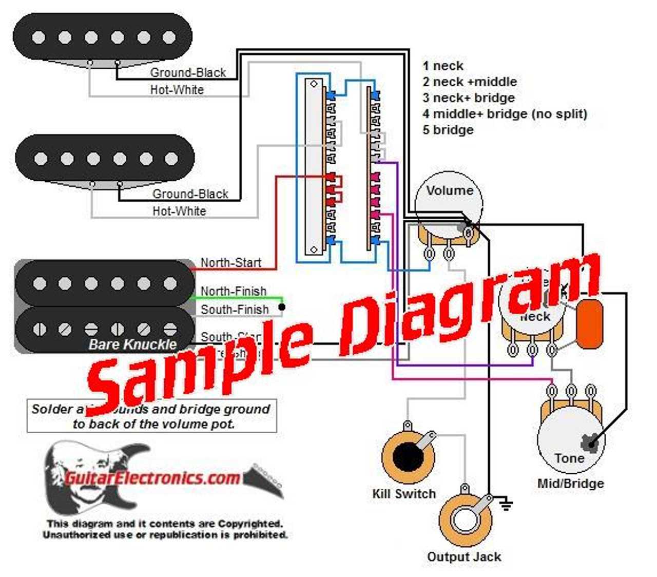 guitar input wiring diagram