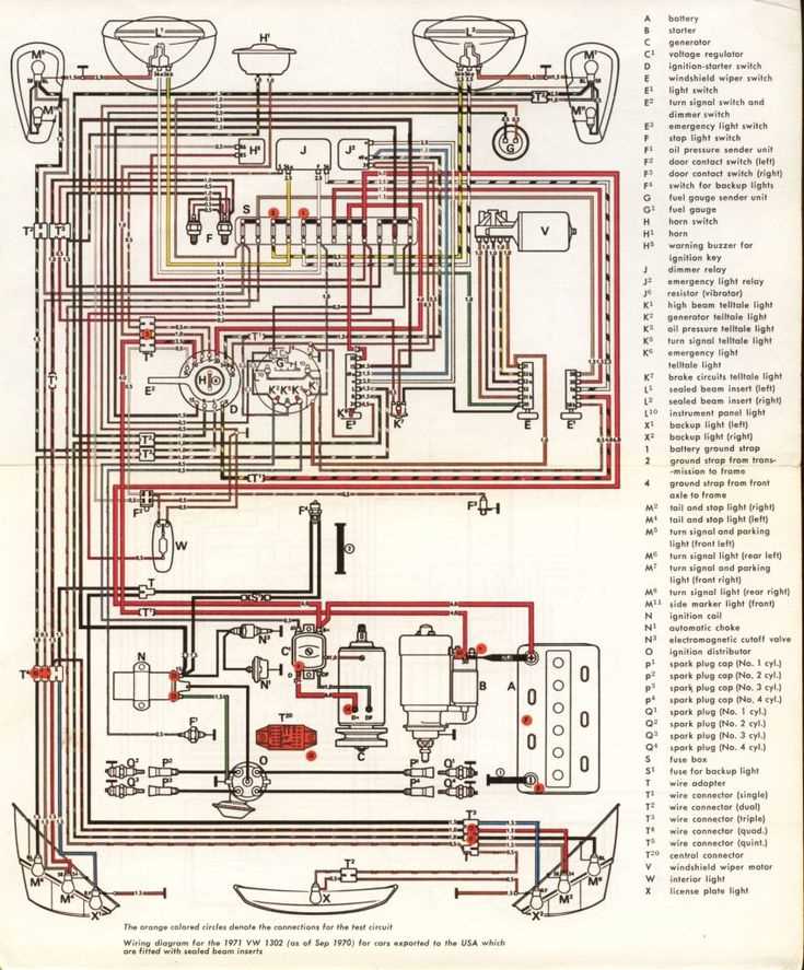 1974 vw beetle wiring diagram