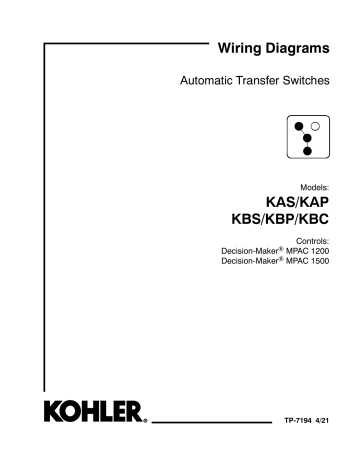 kohler generator wiring diagram