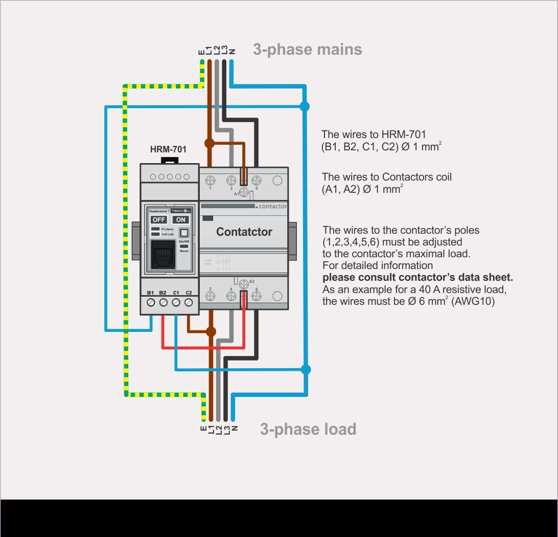 3 phase contactor wiring diagram a1 a2