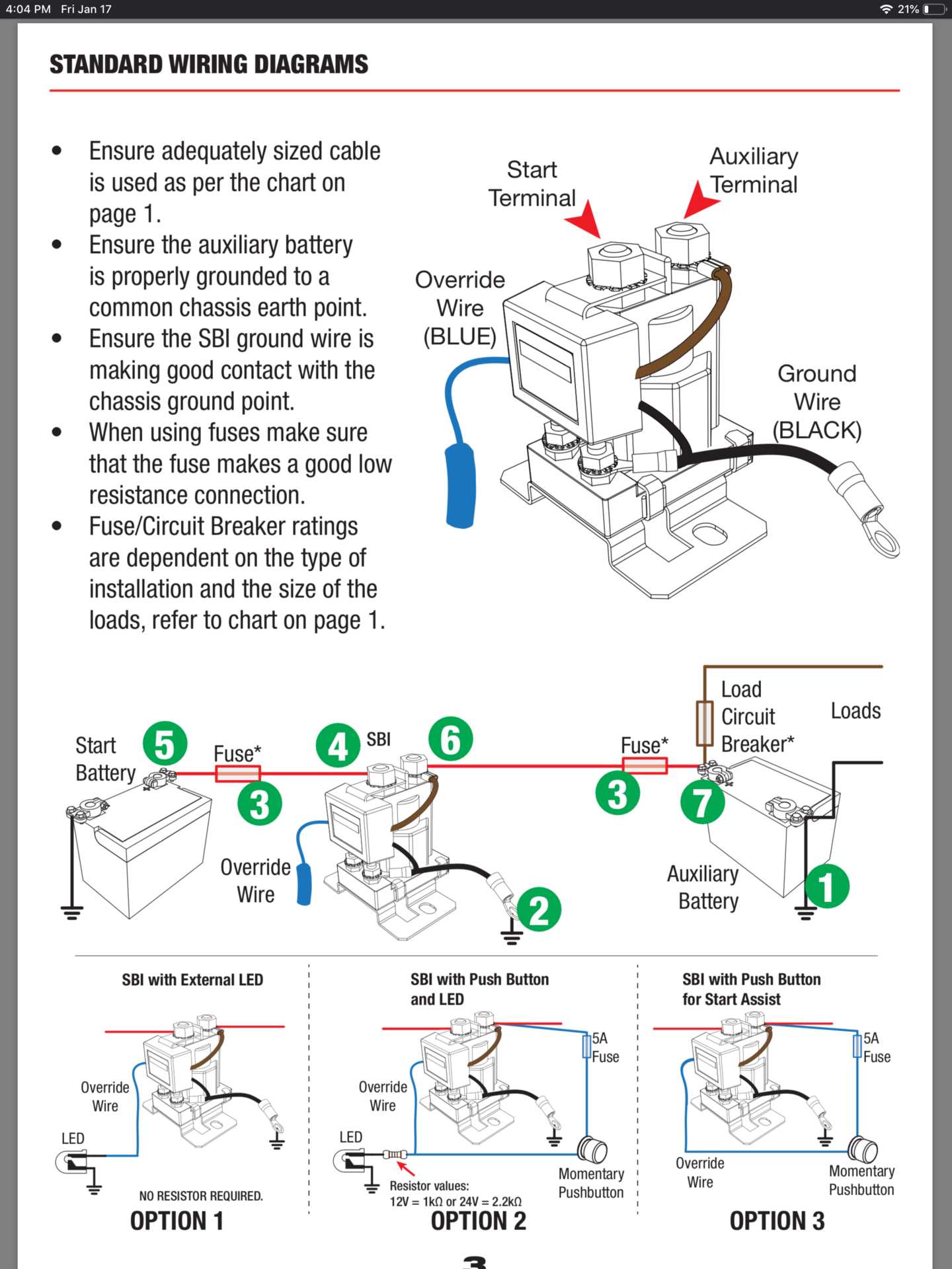 wiring diagram for battery isolator