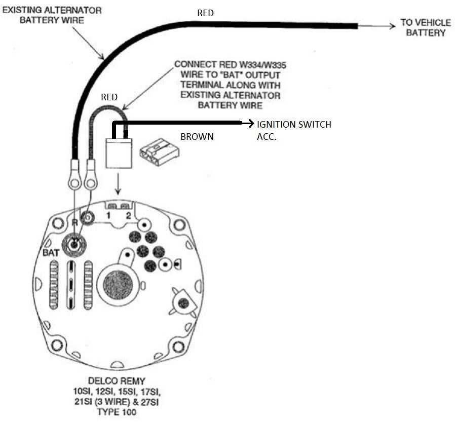 delco remy alternator wiring diagram 4 wire