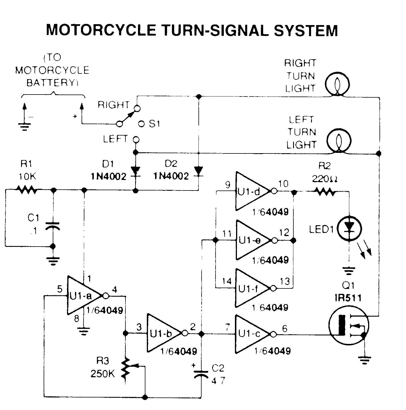 motorcycle turn signal wiring diagram