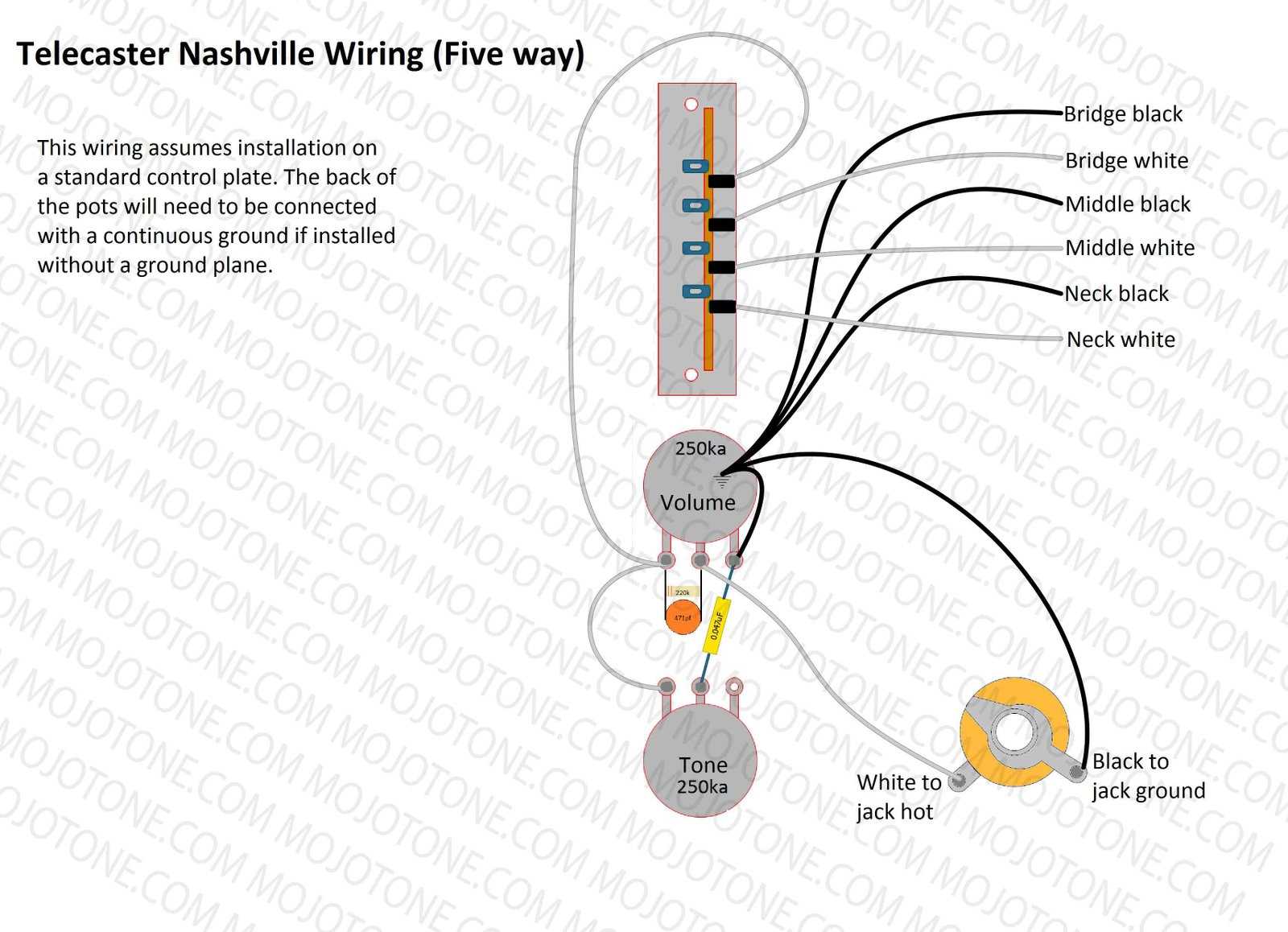 nashville telecaster wiring diagram