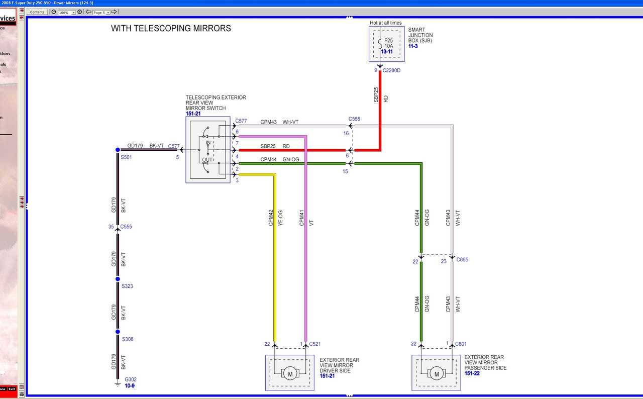 2008 f250 mirror wiring diagram