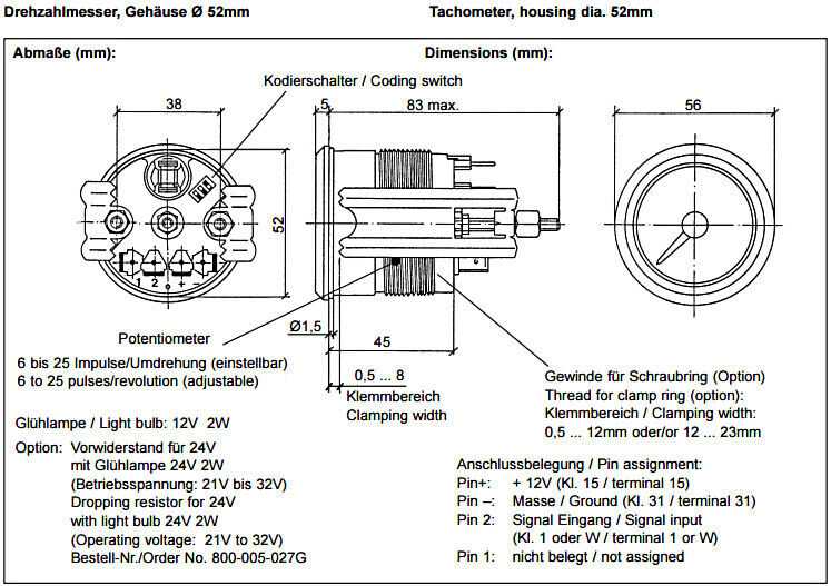 vdo rev counter wiring diagram