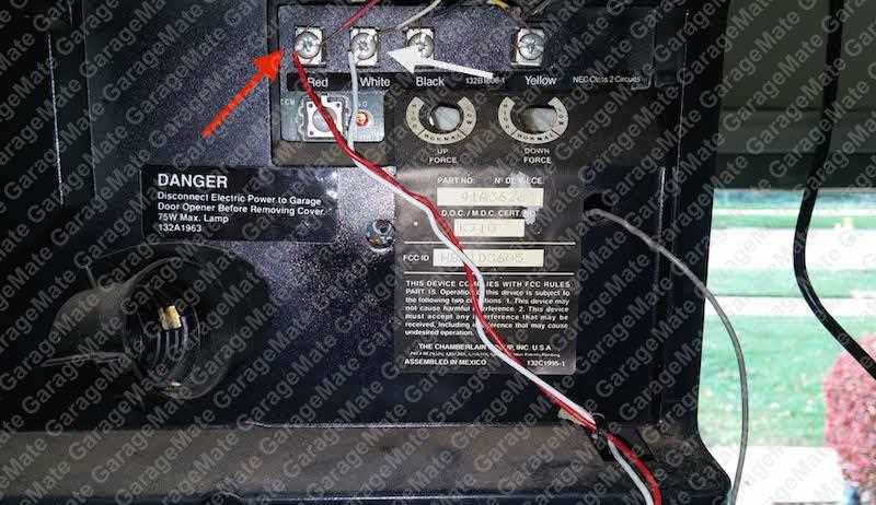 chamberlain door opener wiring diagram