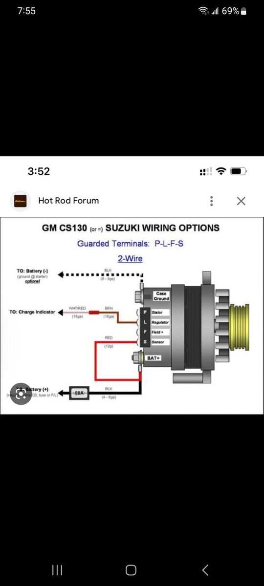 wiring diagram for chevy 350 alternator