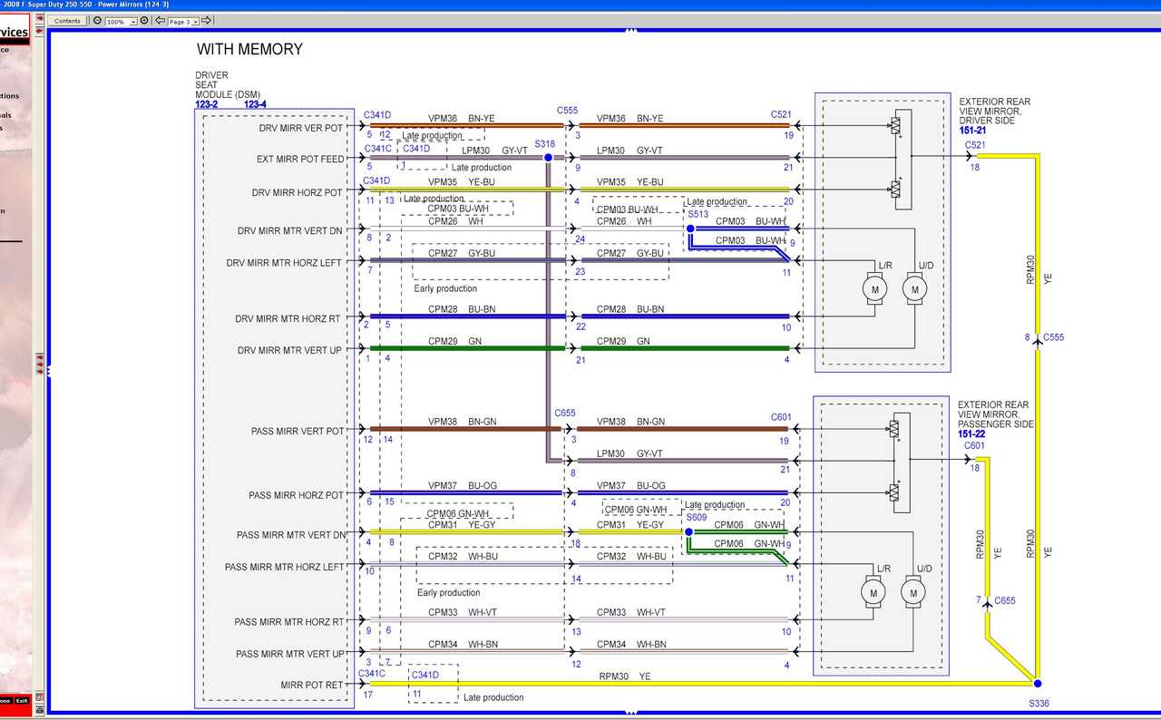 08 f250 mirror wiring diagram