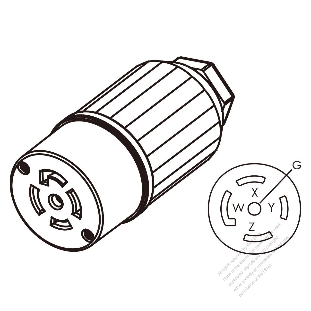 4 prong twist lock wiring diagram