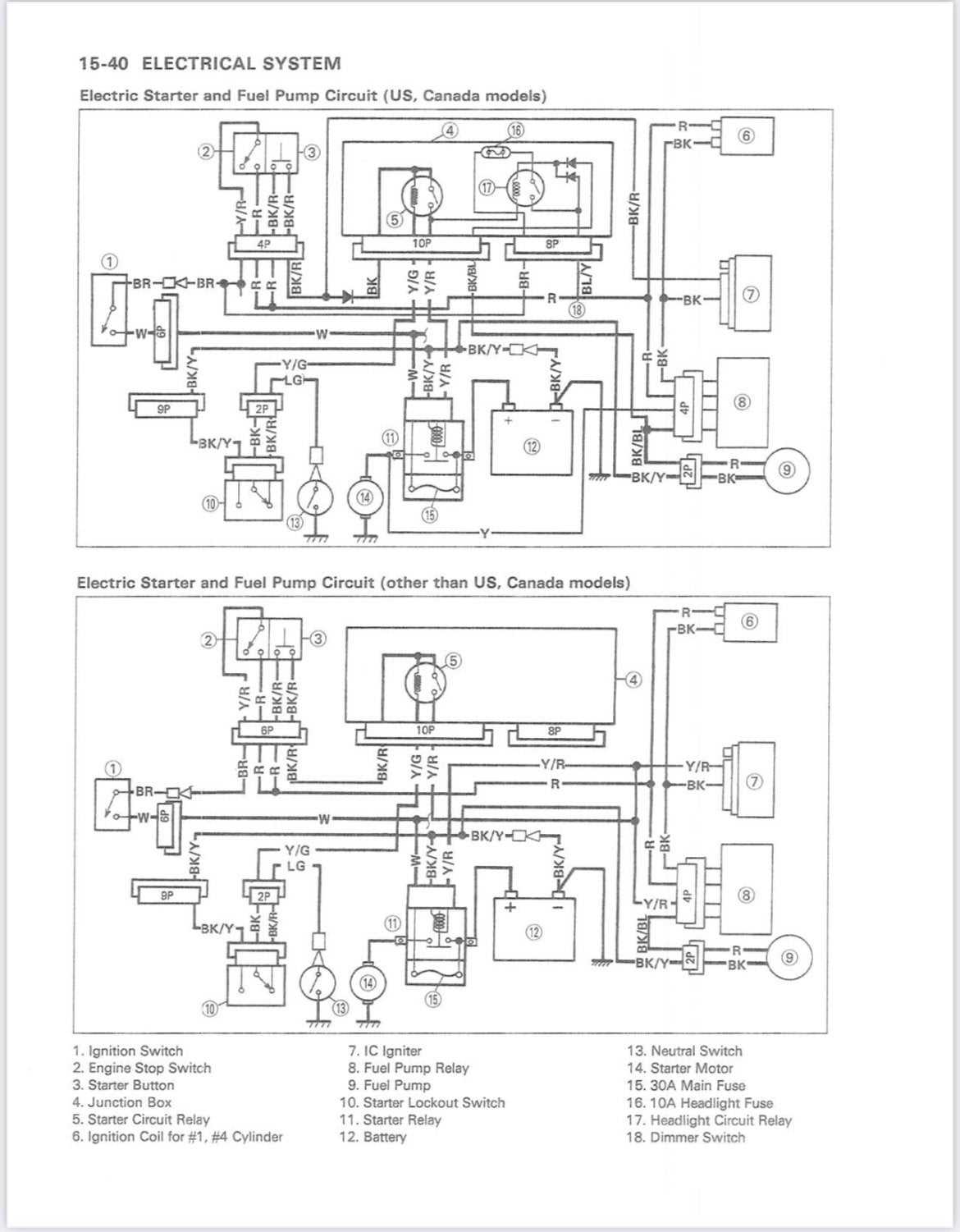 kawasaki starter solenoid wiring diagram