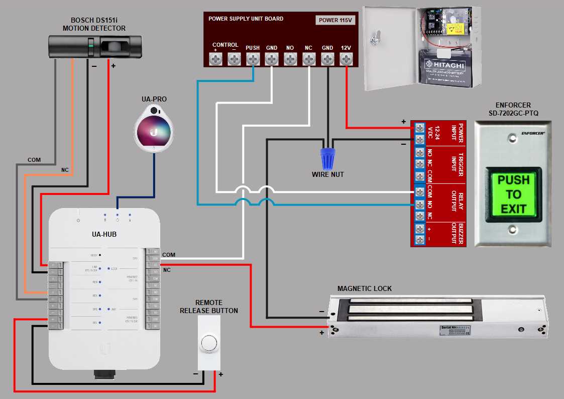 access control magnetic door lock wiring diagram