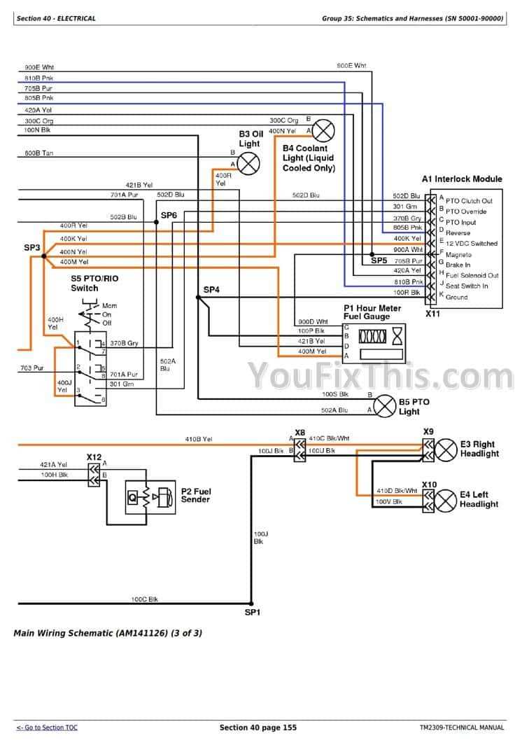 john deere x540 wiring diagram