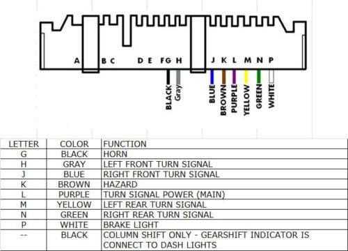 wiring diagram for gm steering column