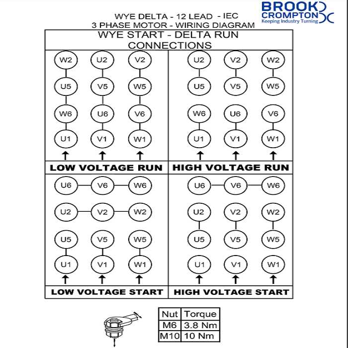 3 phase motor wiring diagram 12 leads