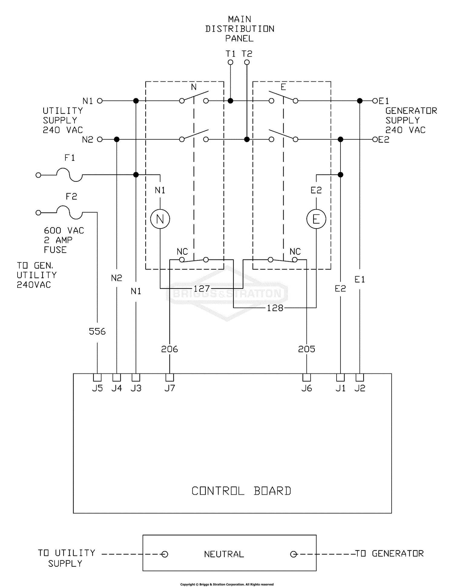 generator automatic transfer switch wiring diagram