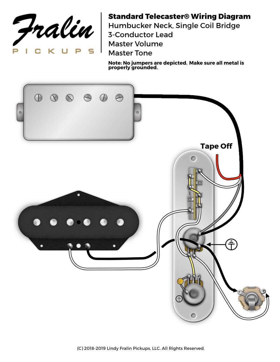 single humbucker pickup wiring diagram