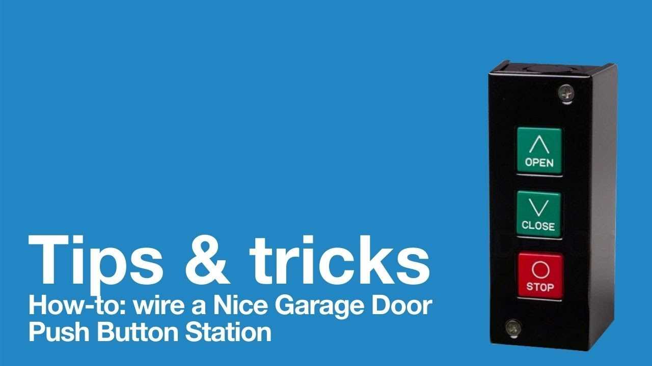 3 button garage door opener wiring diagram