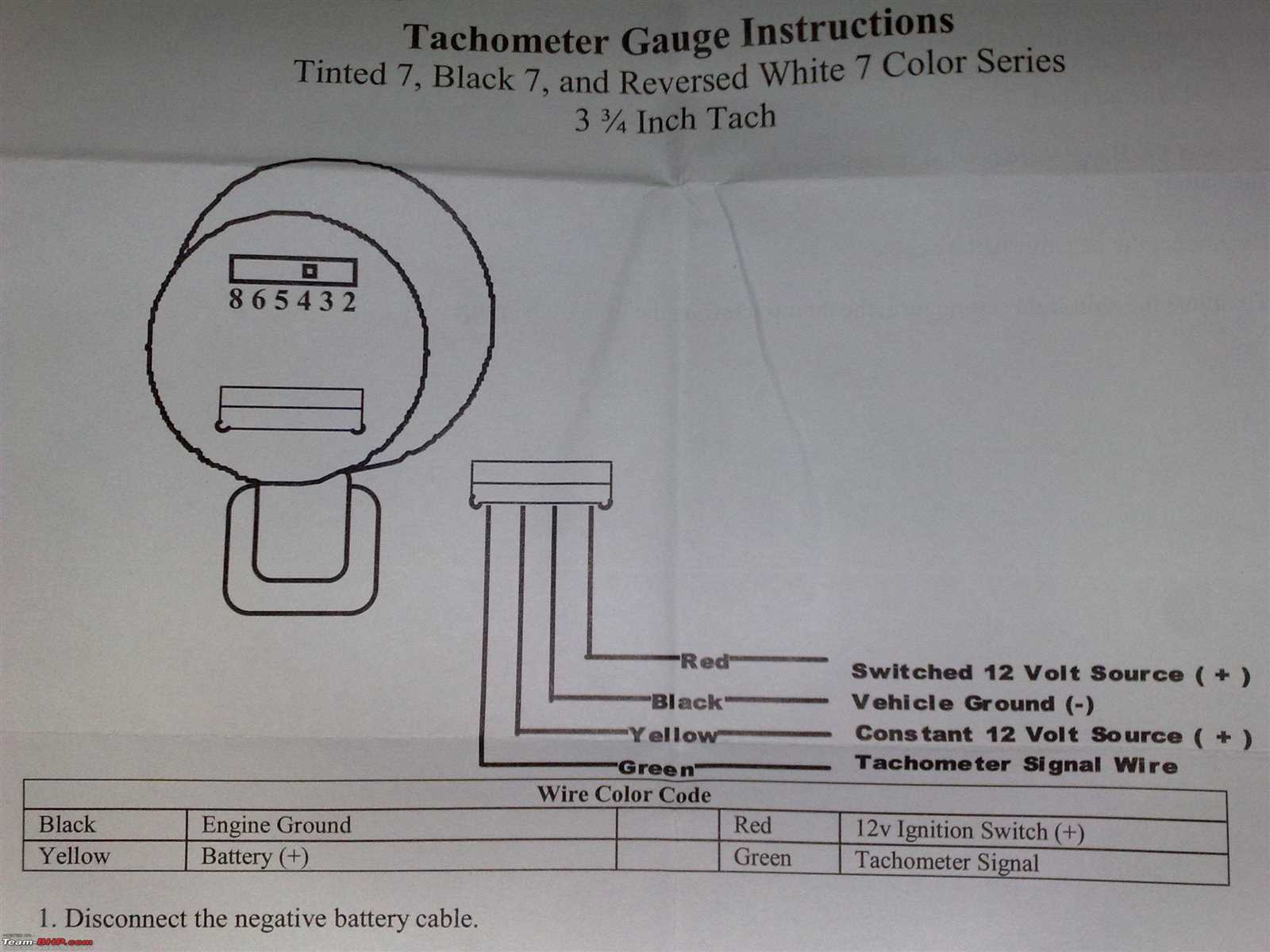 diesel tach wiring diagram