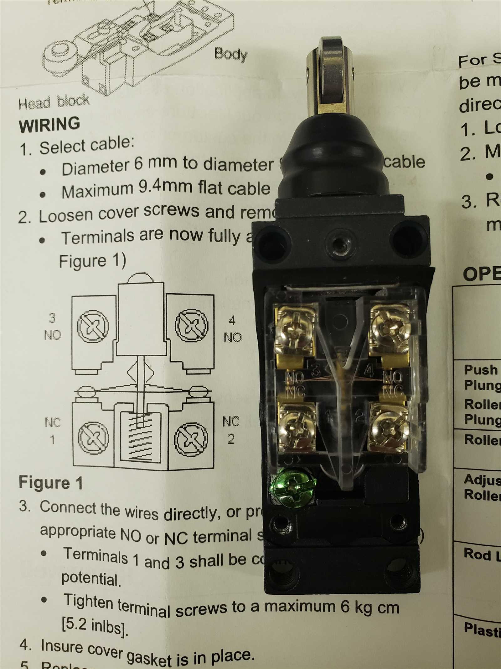 micro switch wiring diagram