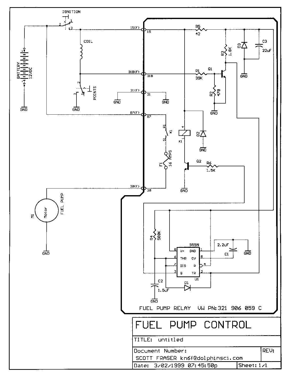 pin fuel pump relay wiring diagram