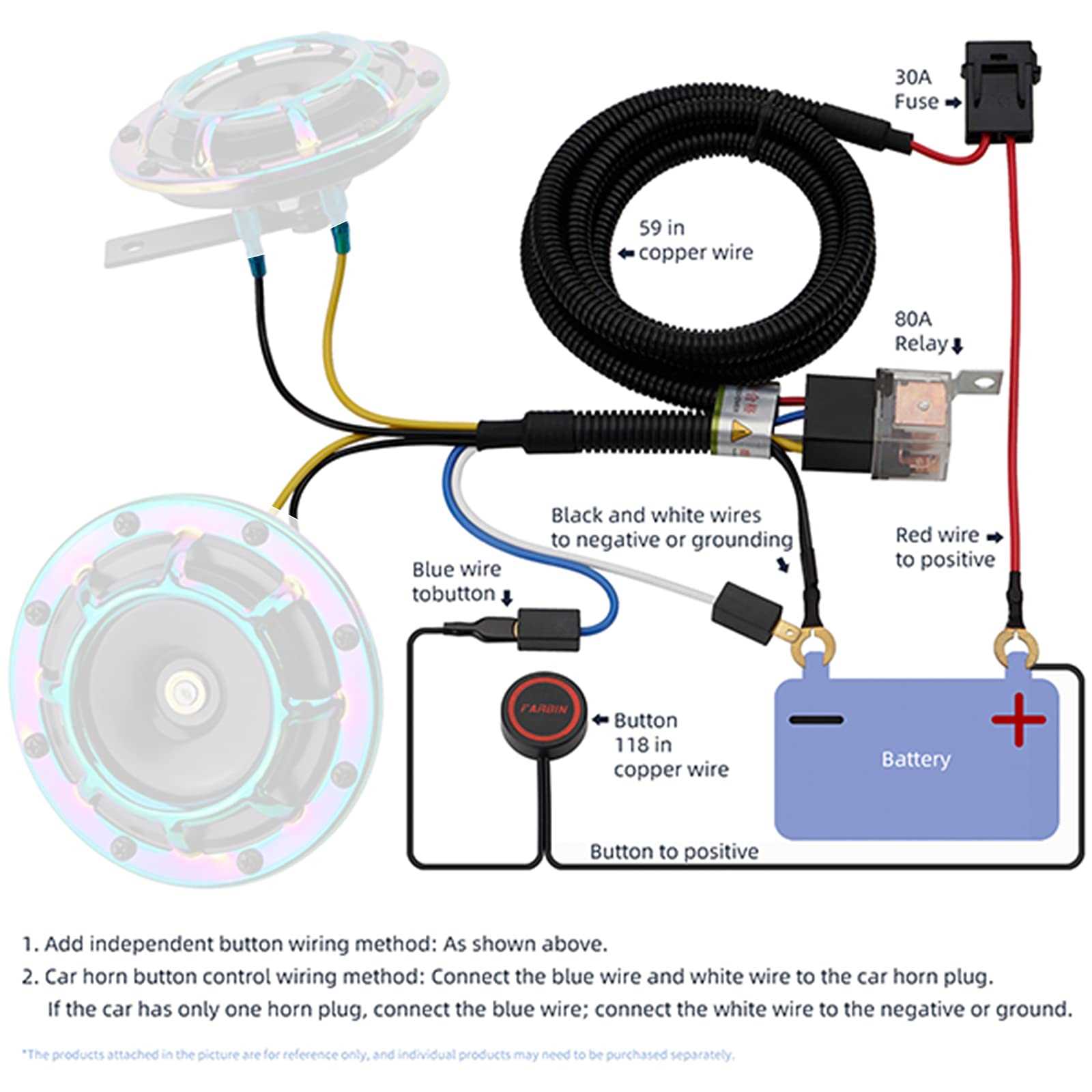 basic push button horn wiring diagram