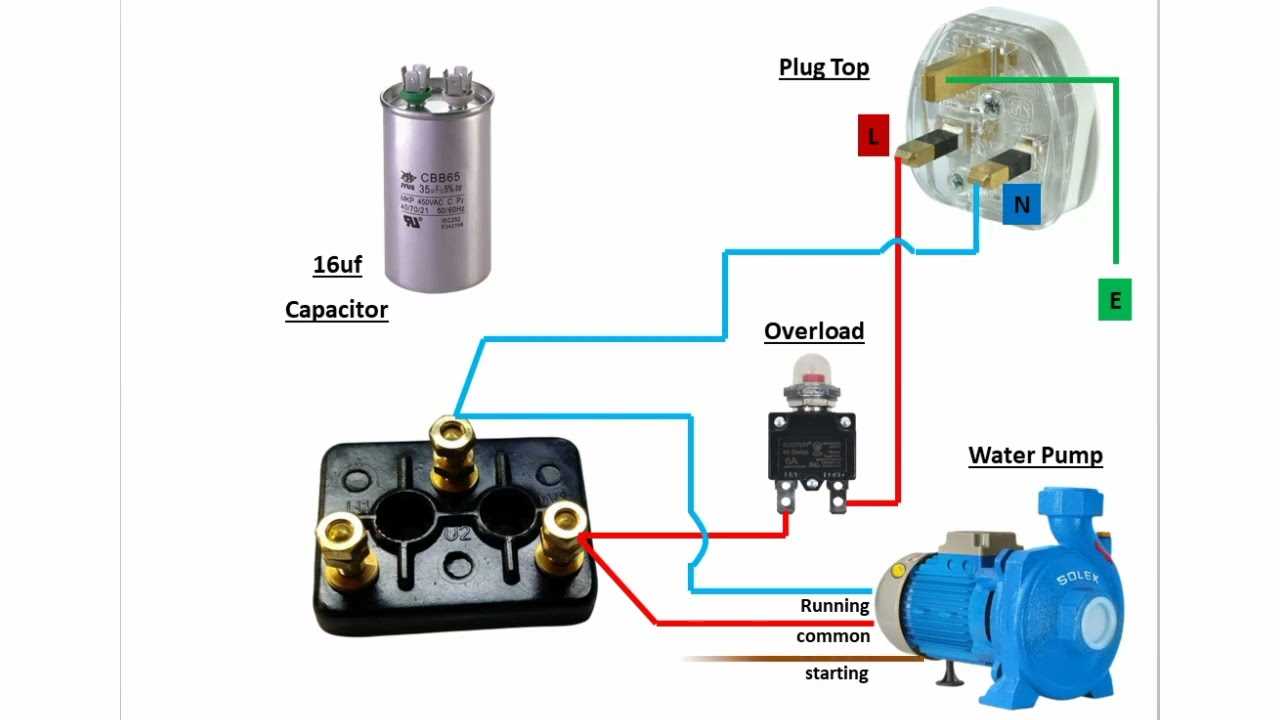 pool pump capacitor wiring diagram