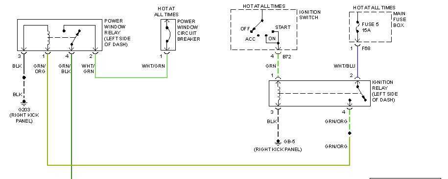 power window relay wiring diagram