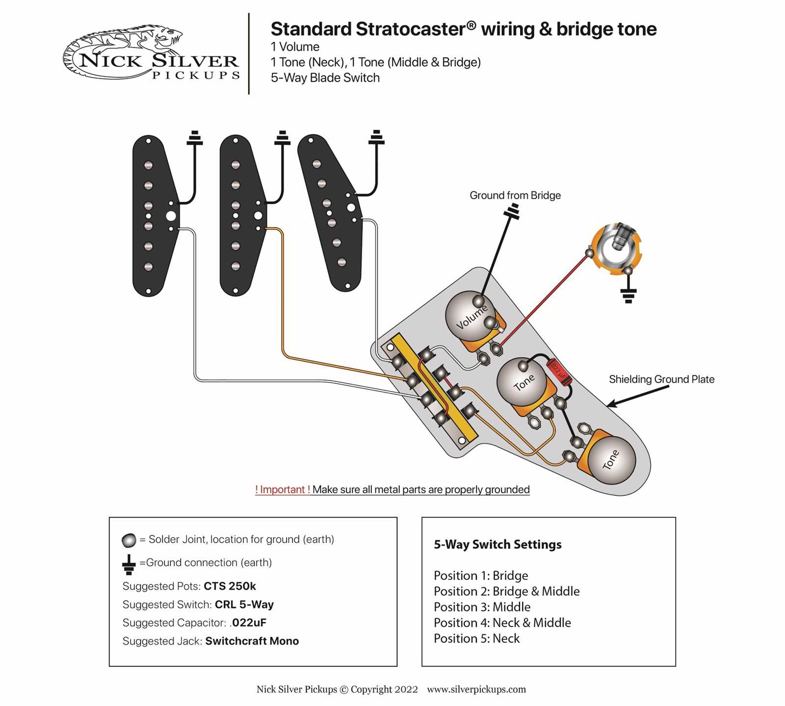 hss strat wiring diagram 1 volume 2 tone