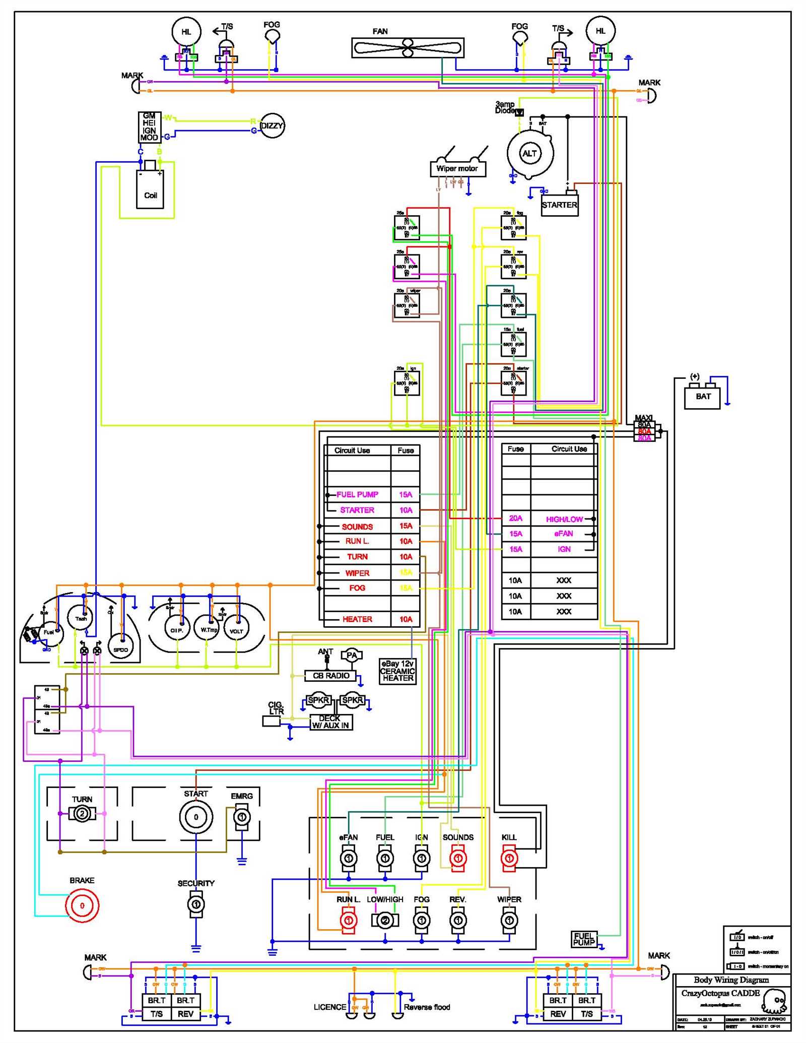 race car wiring diagram