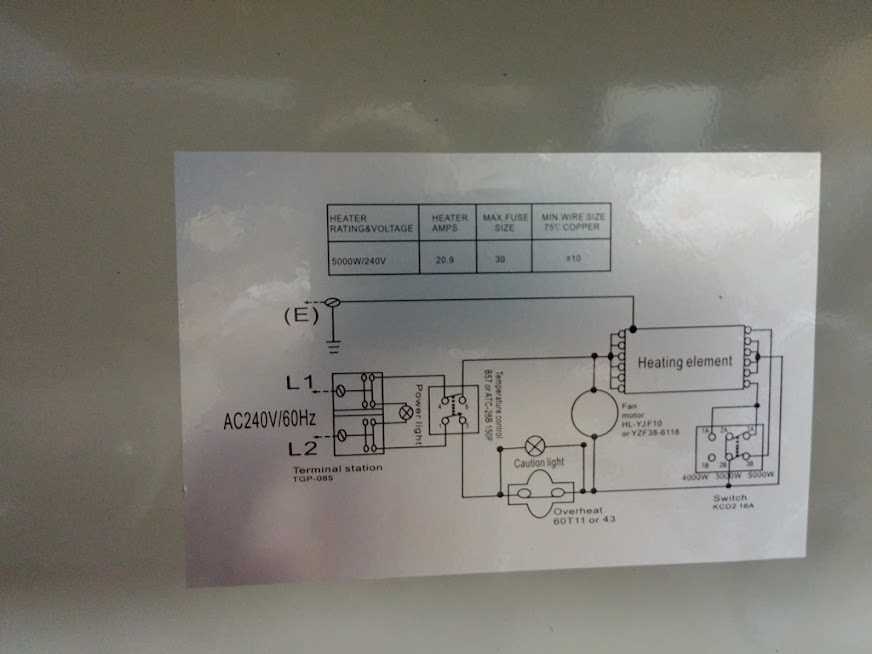 comfort zone heater wiring diagram