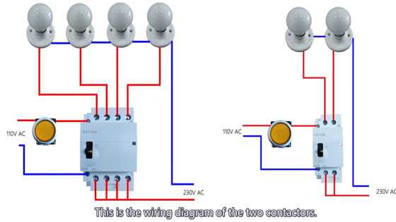 single phase lighting contactor wiring diagram