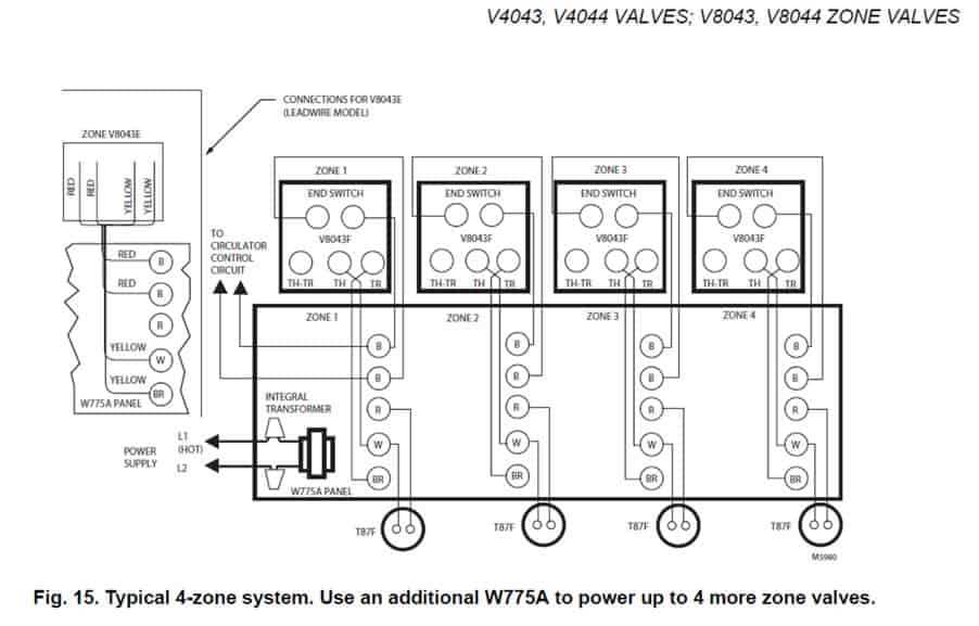 wiring zone valves diagram