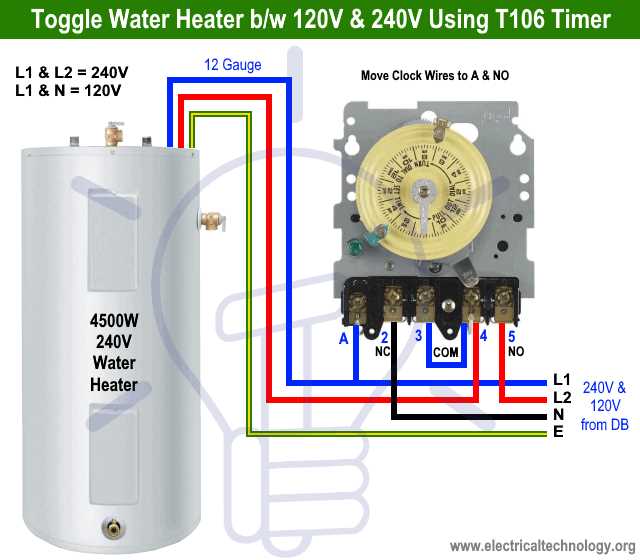 wiring diagram for a water heater